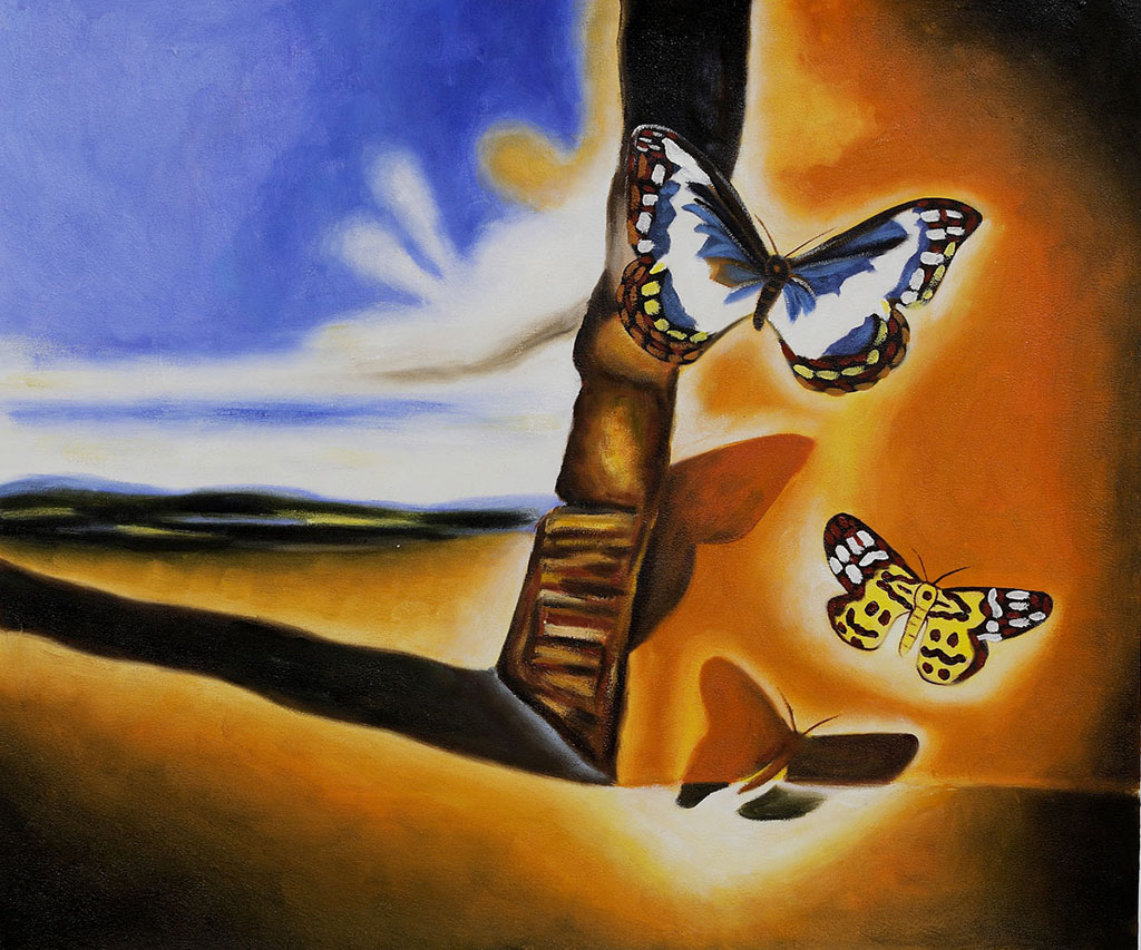 Landscape With Butterflies, Salvador Dali, 1956