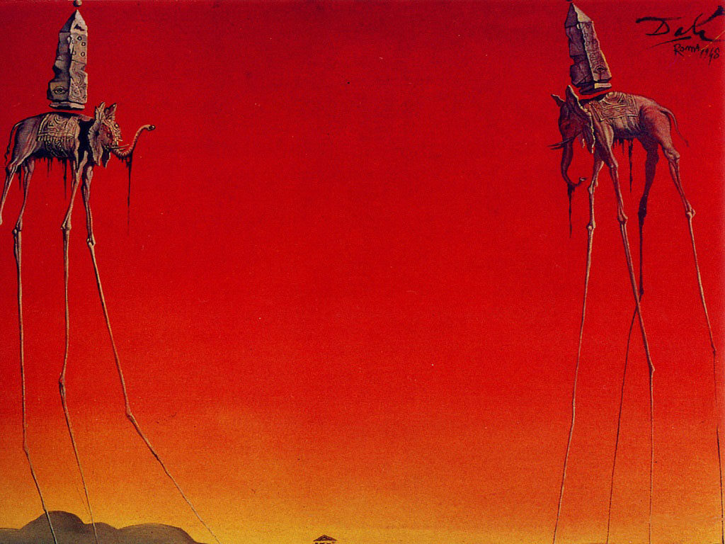 The Elephants, Salvador Dali, 1948