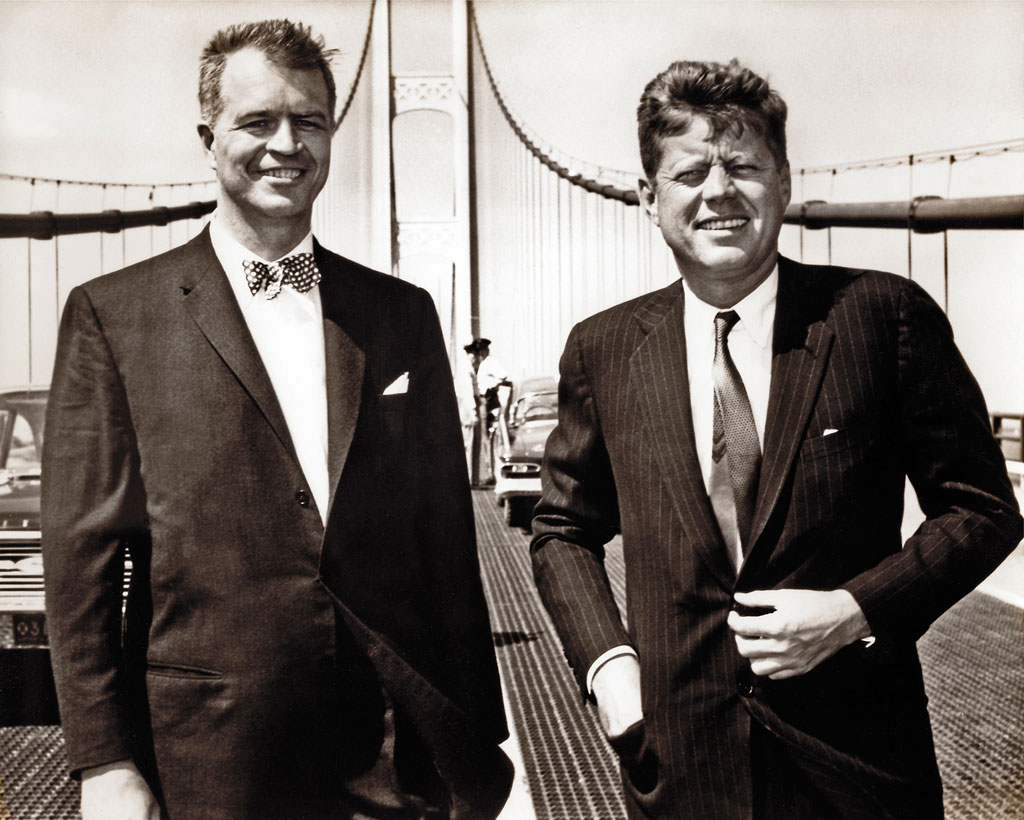Michigan Governor G. Mennen (Soapy) Williams and then Senator John F. Kennedy, Mackinac Bridge Dedication Ceremony