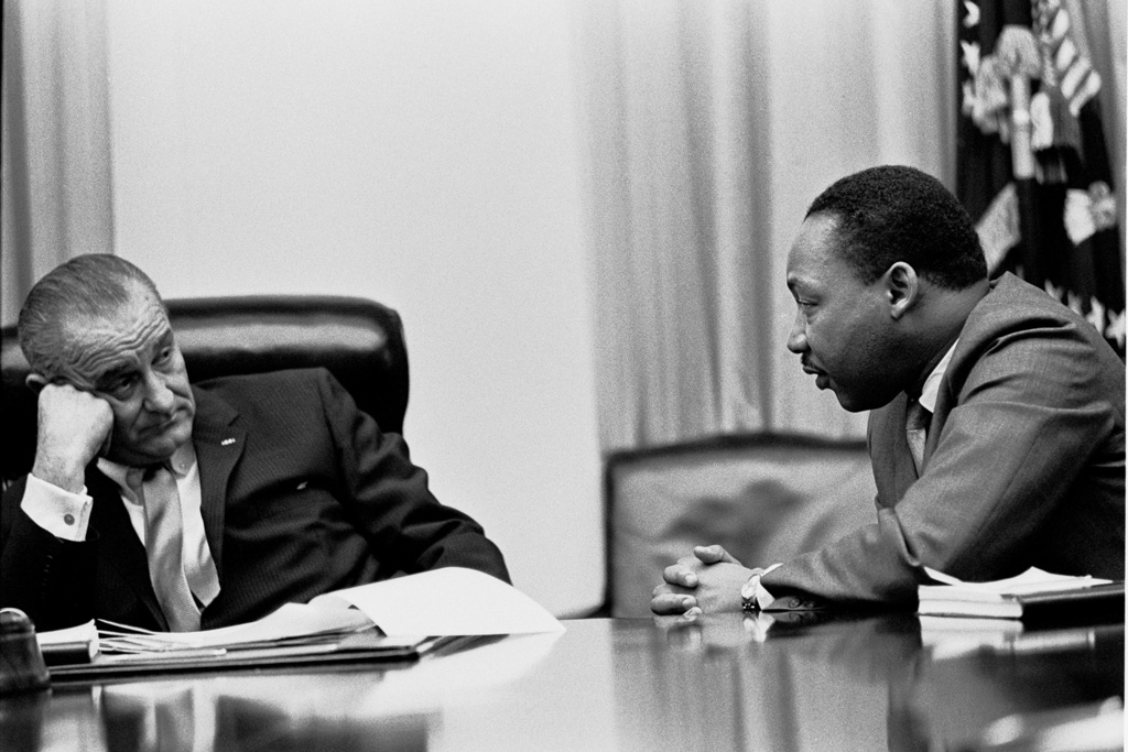 Martin Luther King, Jr. and Lyndon B. Johnson