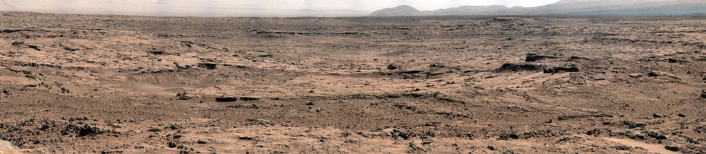Mars, Panoramic View from Rocknest, Image from the Curiosity Rover