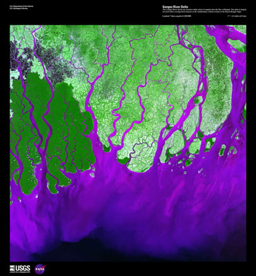 Ganges River Delta, United States Geological Survey