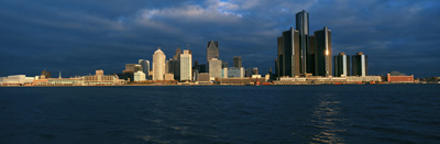 Detroit Skyline, Spirit of America Photography