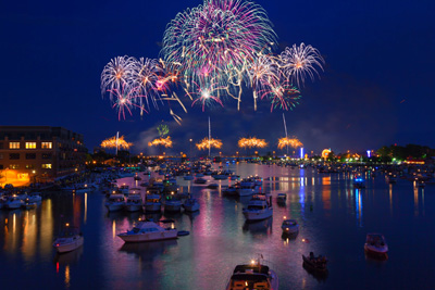 Fireworks Over the Saginaw River, Bay City, Craig Sterken Photography