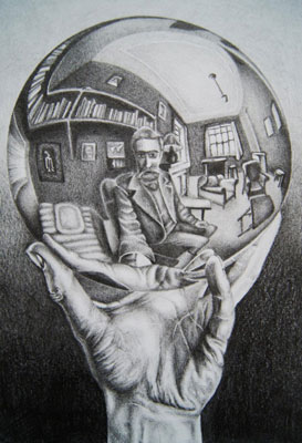 Hand With Reflecting Sphere, M.C. Escher