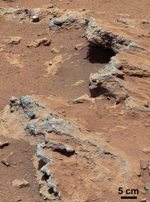 Remnants of Ancient Streambed on Mars, Image from Curiosity Rover