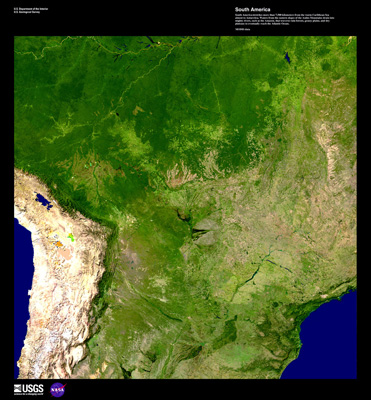 South America, United States Geological Survey