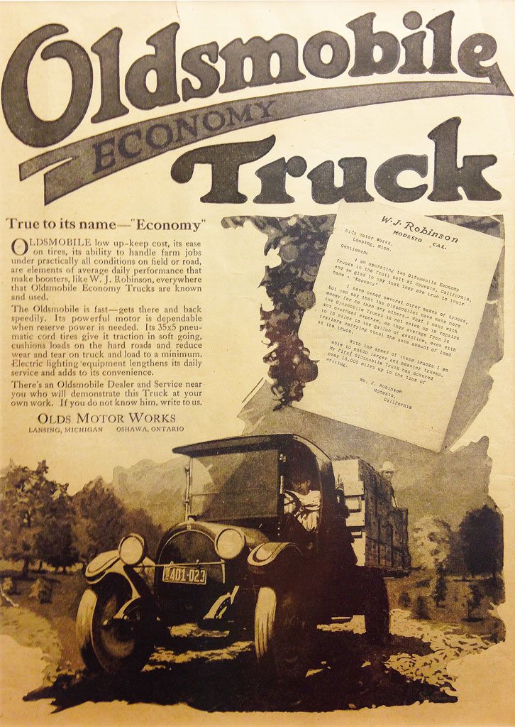 Lansing Autos Classroom - Oldsmobile Truck Advertisement, ca. 1920s
