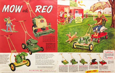 Lansing Autos Classroom - REO Lawn Mower Advertisement, ca. 1950s