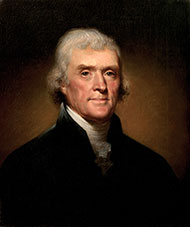 Thomas Jefferson (1743-1826), Painting by Rembrandt Peale