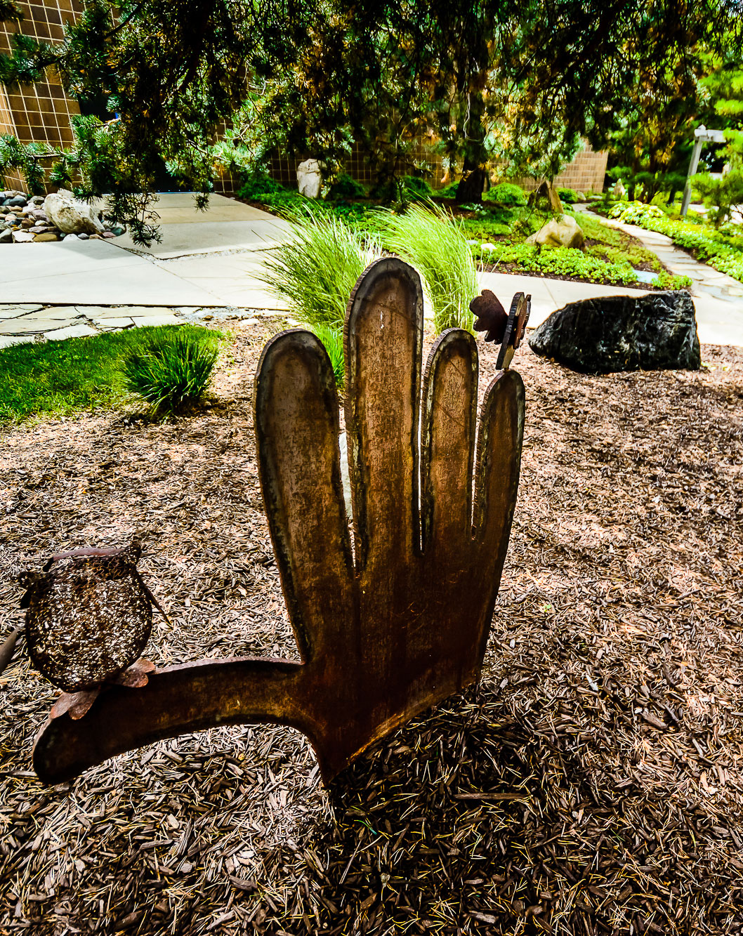 Bird in the Hand sculpture