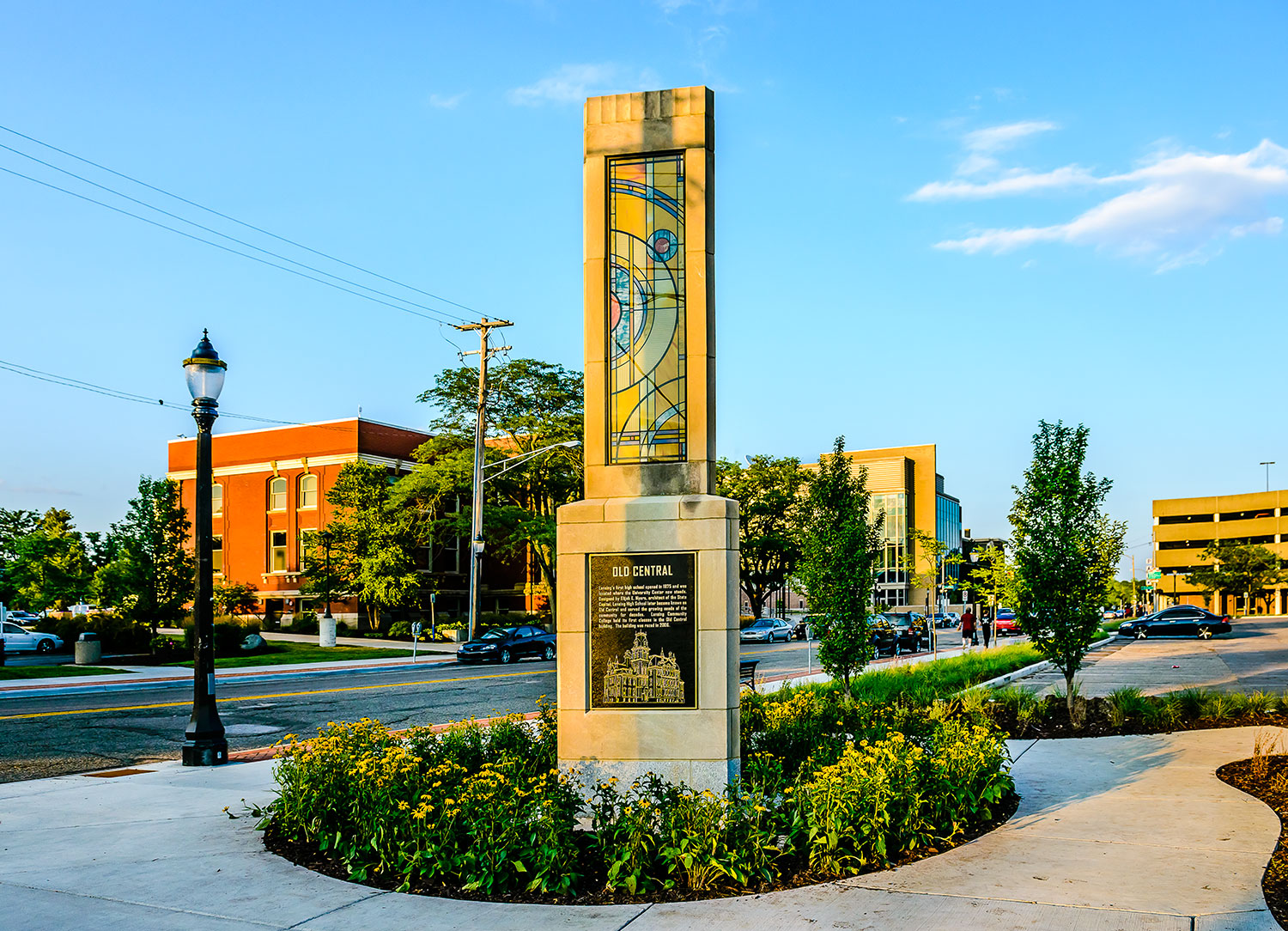 YMCA Historic Column sculpture