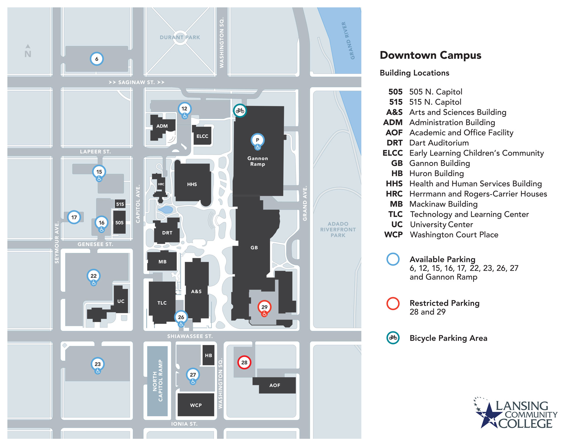 LCC Downtown Campus Map