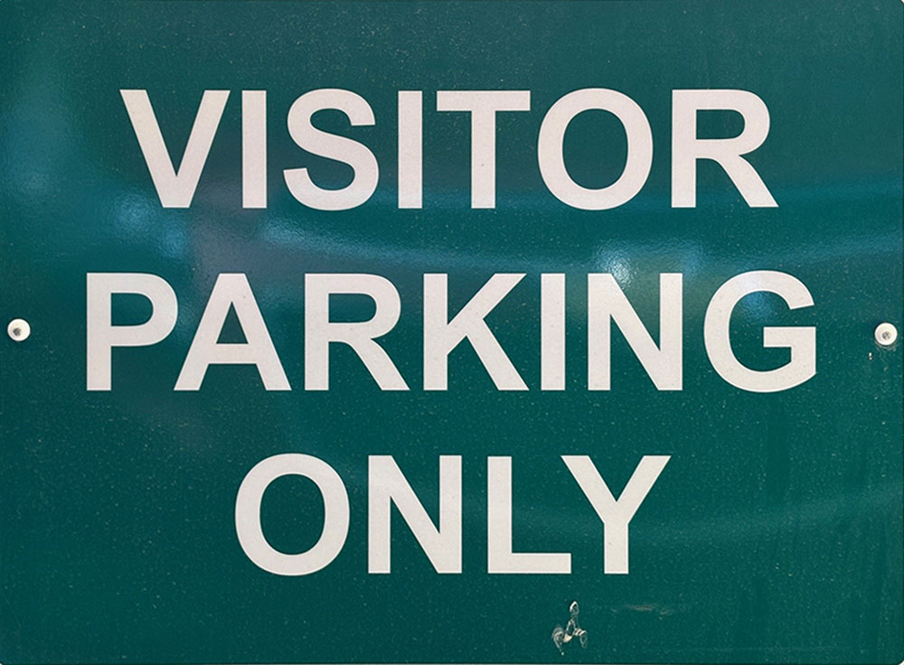 visitor parking sign