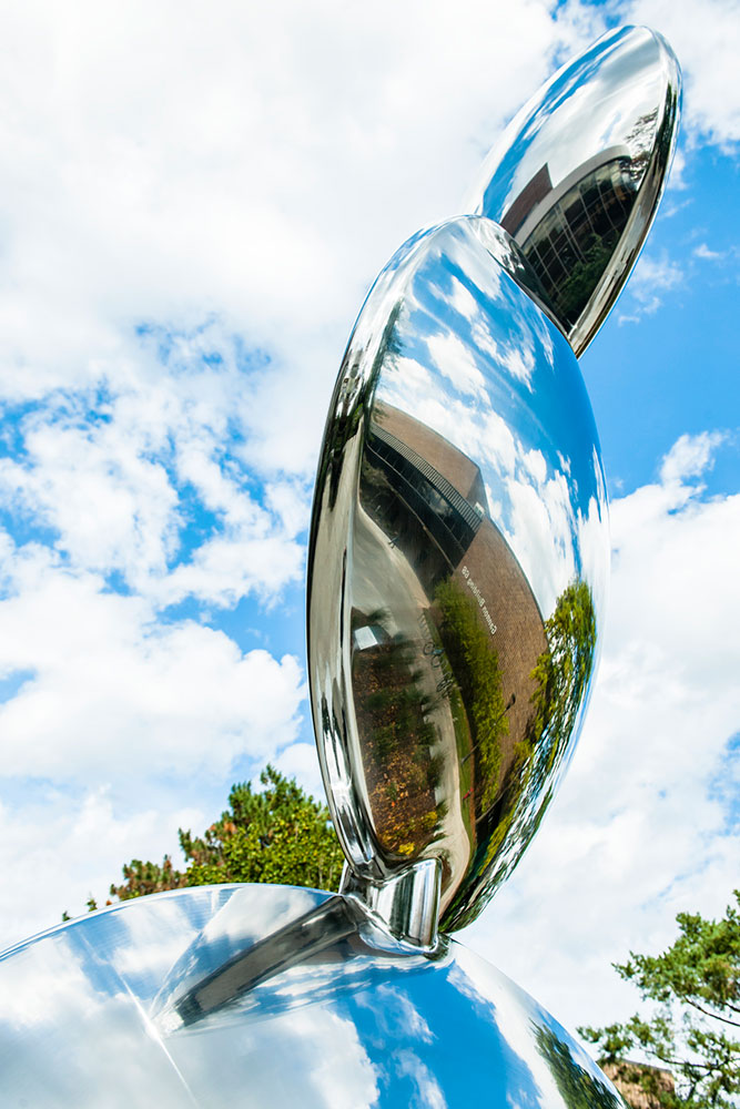 sculptures on lcc's campus
