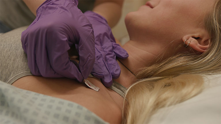 Conducting tests on pulmonary or cardiovascular systems of patient