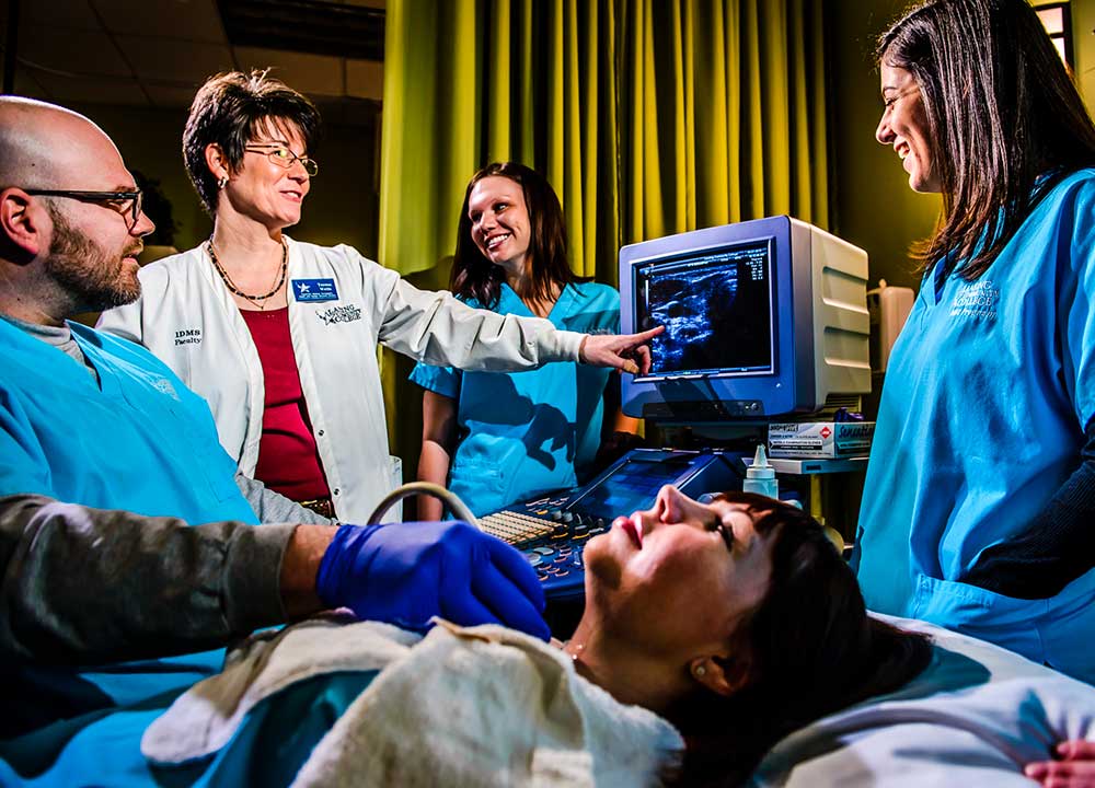 Woman having an ultrasound
