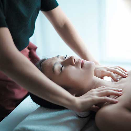 Hands working massage