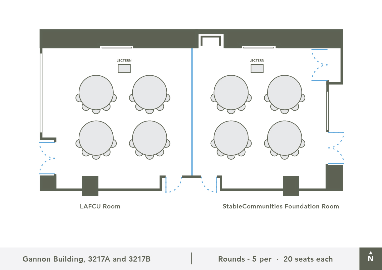 Classrooms 3217 A & B 5 Per 20 Seats