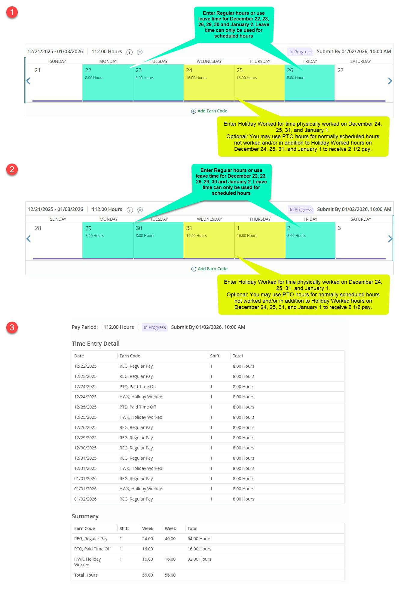 screenshot of full time police recording time in banner