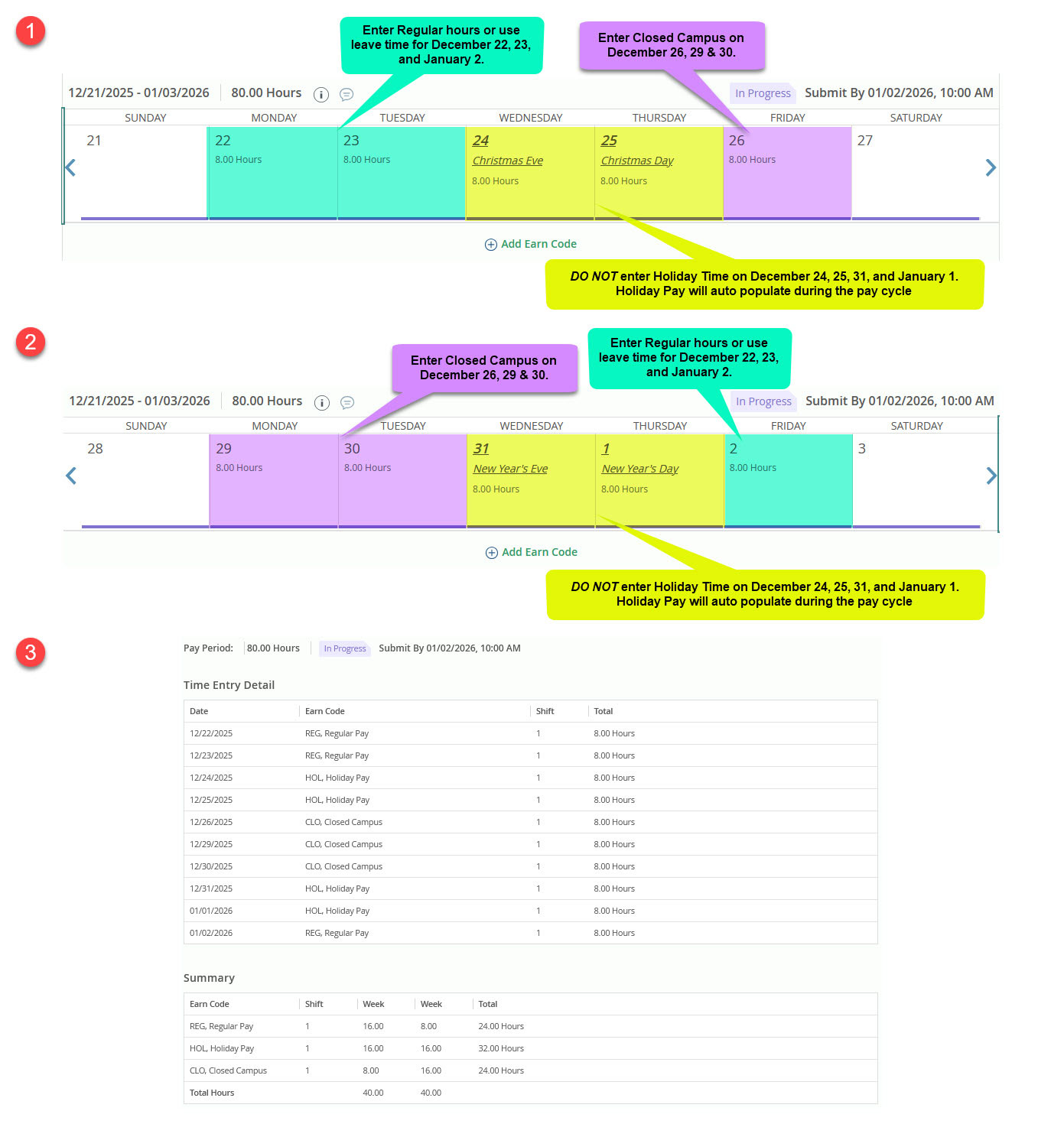 screenshot of recording time for full time support in banner