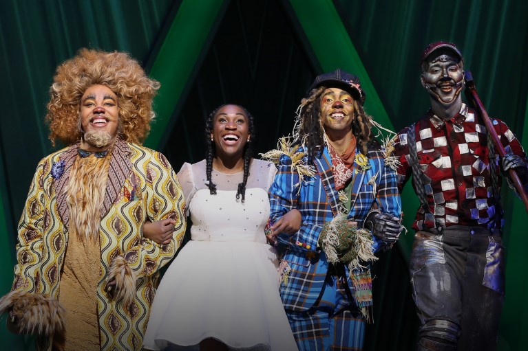 The Lion, Dorothy, Scarecrow and Tin Can Man from the Wiz