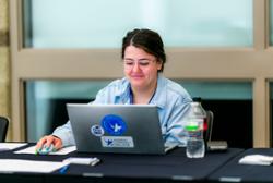 Person working at a computer