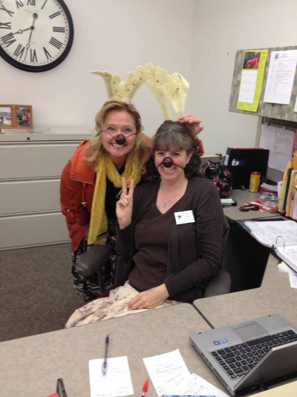 amy park and another woman dressed up for halloween