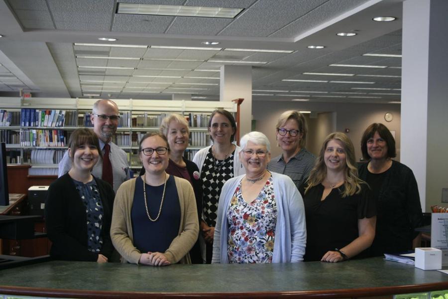 Anne Rau and library reference team