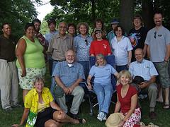 Eva Menefee with other advisors at a picnic