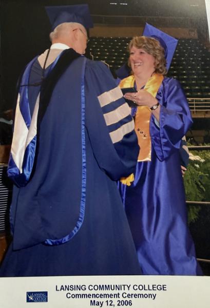 Evelyn Lynn at the 2006 graduation commencement