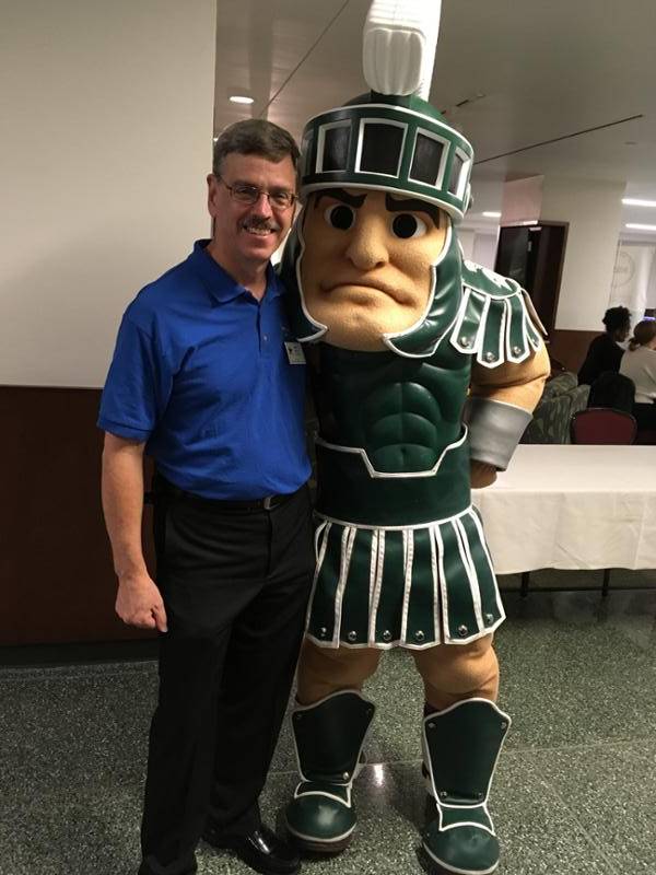 Mark Khol with Sparty
