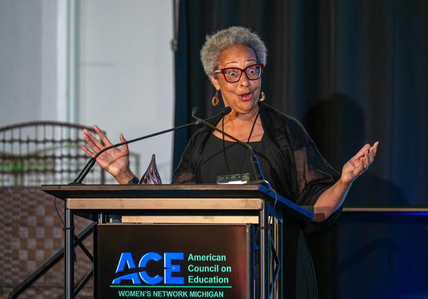 toni glasscoe speaking at the ace conference