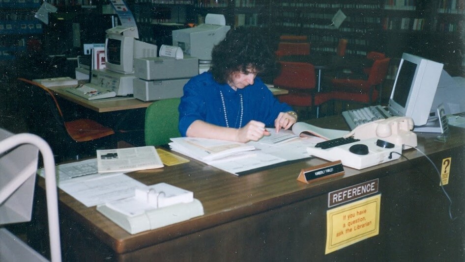 Kim Farley, Reference Desk, Old Central Library