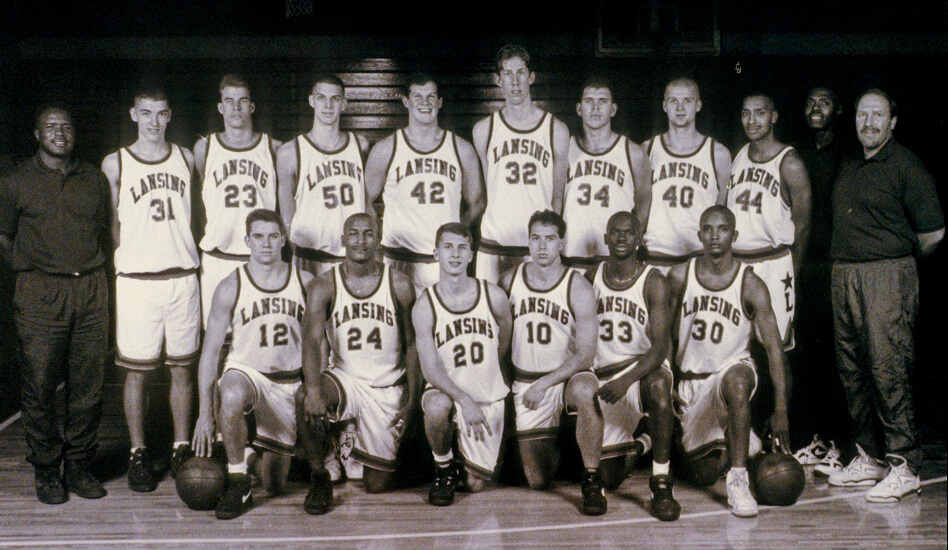 Men's Basketball Team from the 1993-94 season.