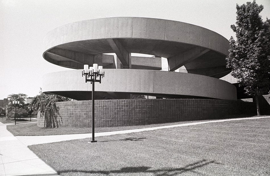 The Gannon Parking structure circular ramp - ca. 1980s