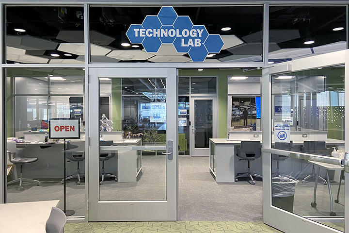 Entrance to the technology lab