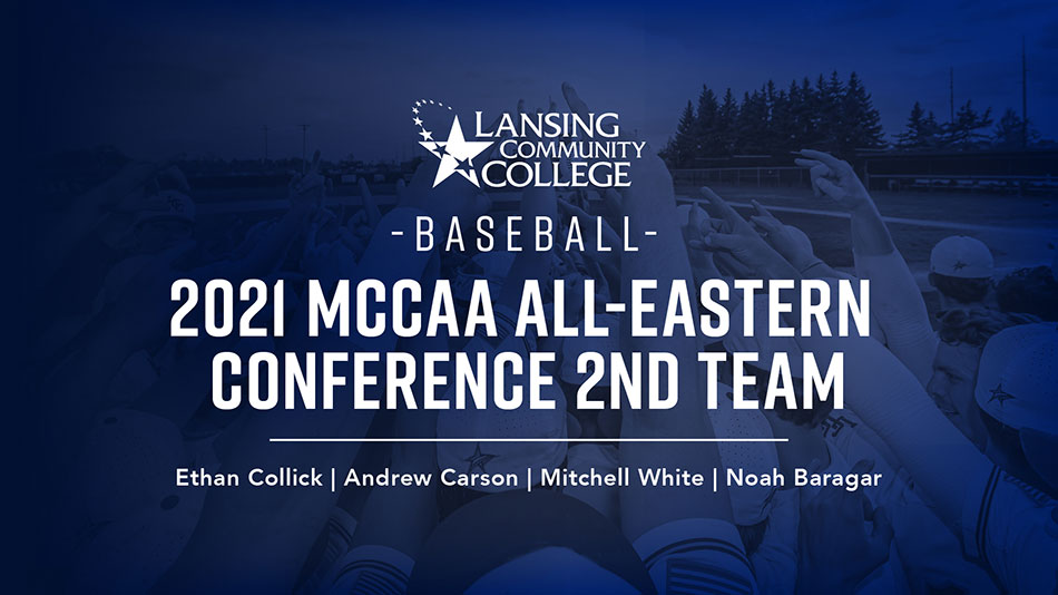 baseball 2021 mccaa all-eastern conference 2nd team - ethan collick, andrew carson, mitchell white, noah baragar