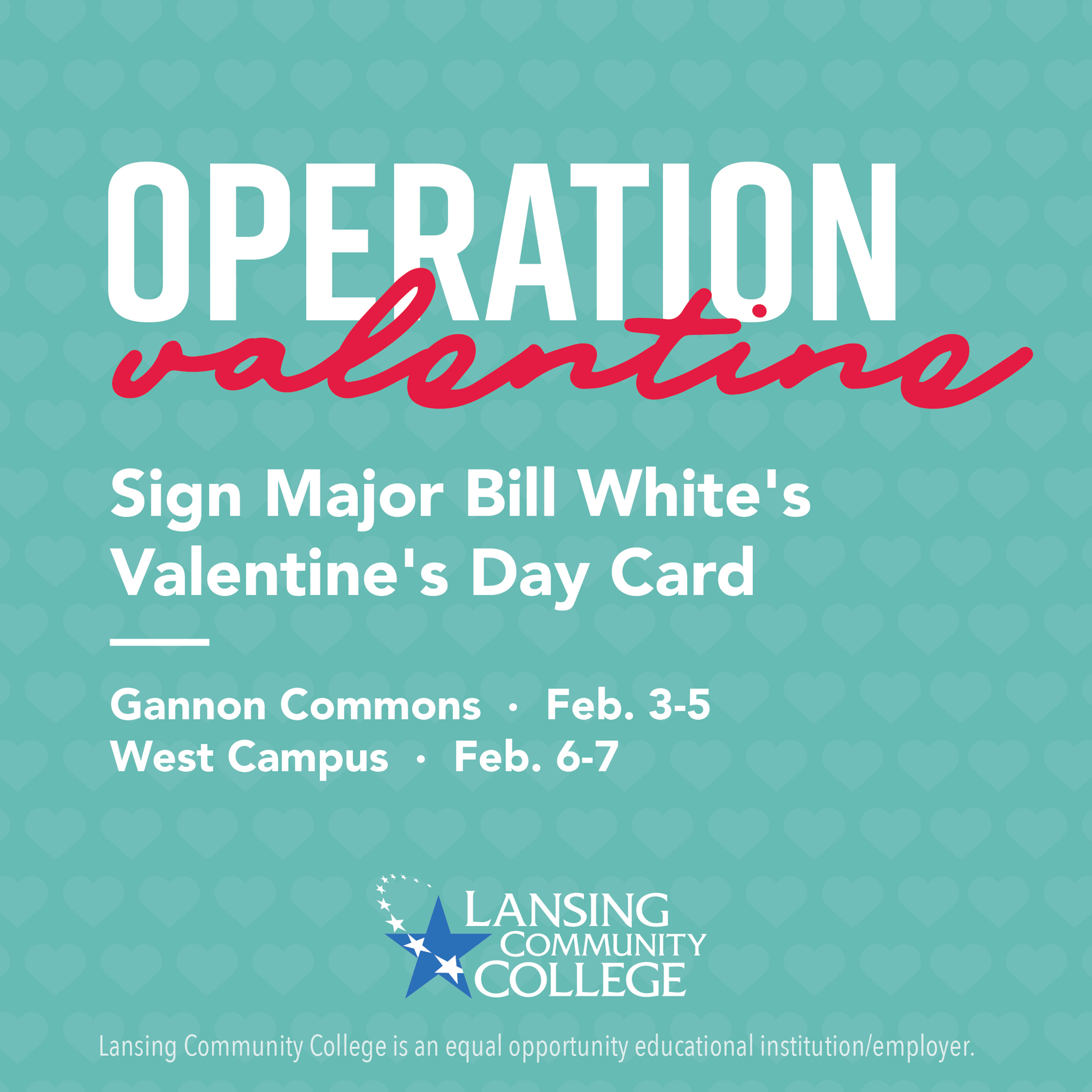 Operation Valentine - Sign Major Bill White's Valentine's Day Card