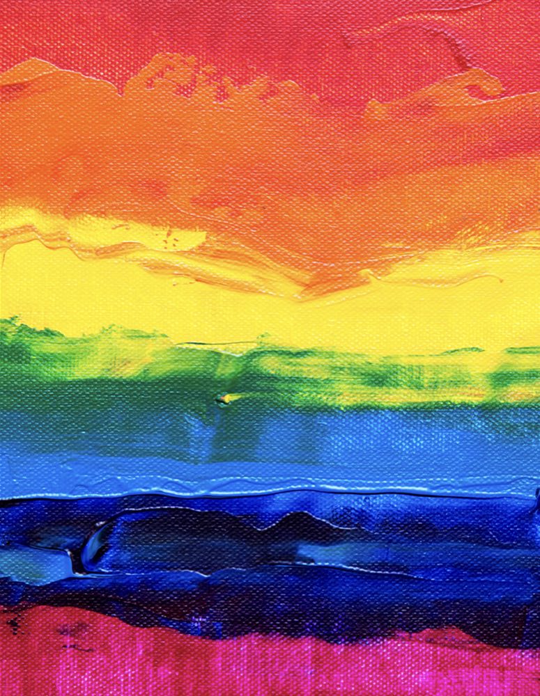 Rainbow Oil Painting