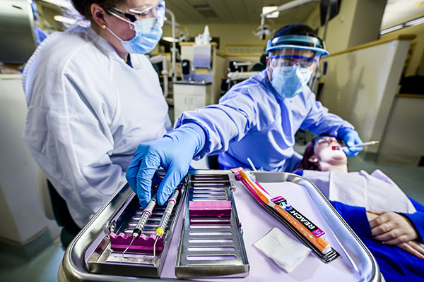 dentist tray filled with tools